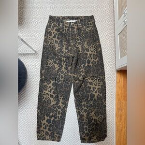 Low Rise Baggy Cheetah Jeans